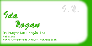 ida mogan business card