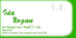 ida mogan business card